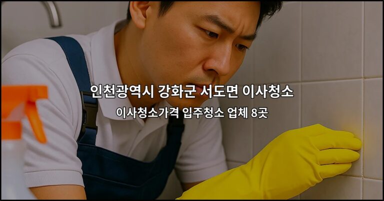 인천광역시 강화군 서도면 이사청소 이사청소가격 입주청소 업체 8곳