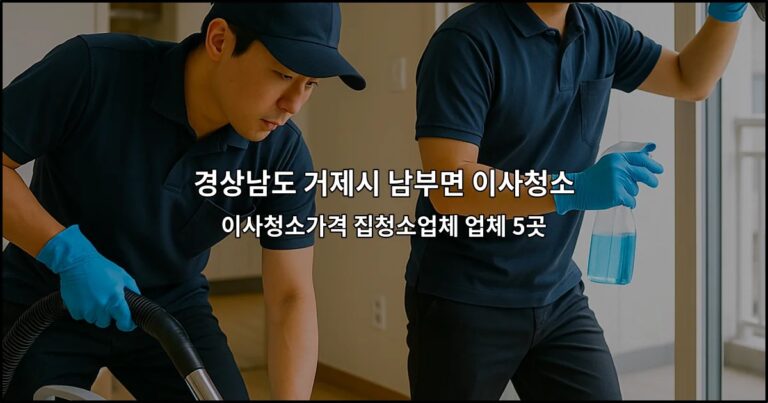 경상남도 거제시 남부면 이사청소 이사청소가격 집청소업체 업체 5곳