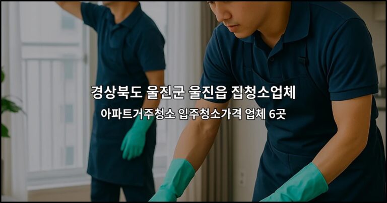 경상북도 울진군 울진읍 집청소업체 아파트거주청소 입주청소가격 업체 6곳
