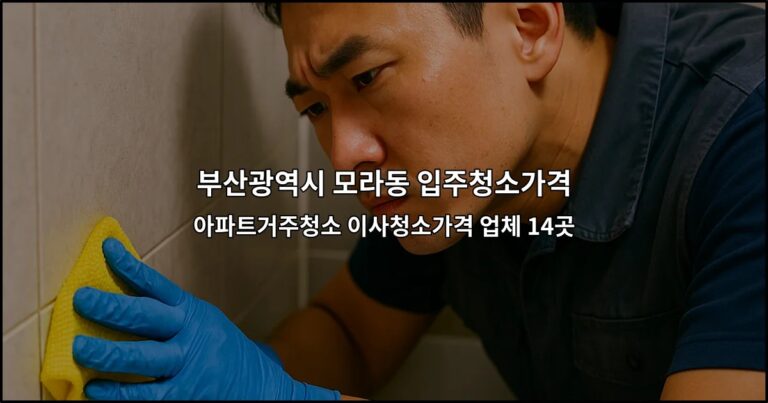 부산광역시 모라동 입주청소가격 아파트거주청소 이사청소가격 업체 14곳