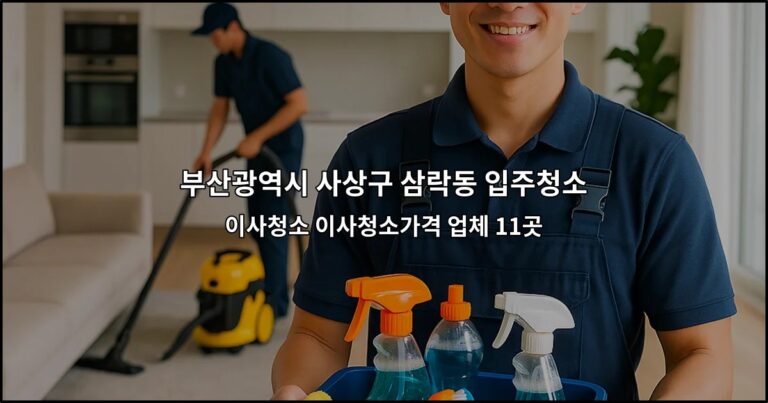 부산광역시 사상구 삼락동 입주청소 이사청소 이사청소가격 업체 11곳