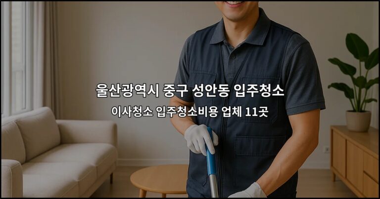 울산광역시 중구 성안동 입주청소 이사청소 입주청소비용 업체 11곳