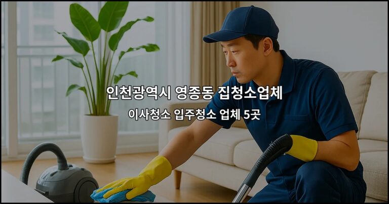인천광역시 영종동 집청소업체 이사청소 입주청소 업체 5곳