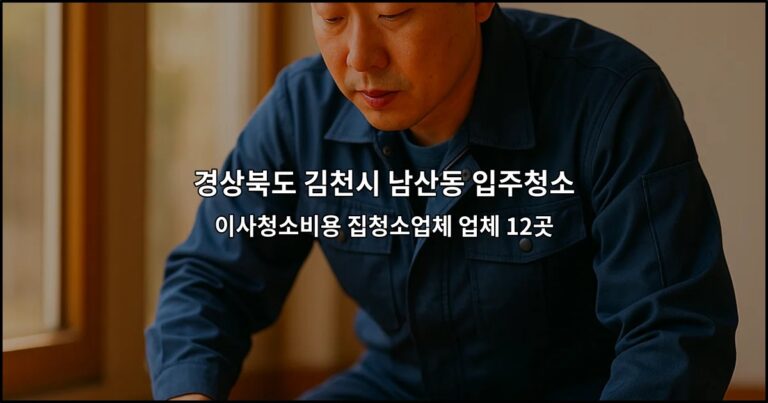 경상북도 김천시 남산동 입주청소 이사청소비용 집청소업체 업체 12곳