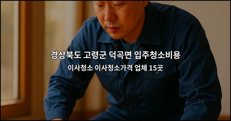 경상북도 고령군 덕곡면 입주청소비용 이사청소 이사청소가격 업체 15곳
