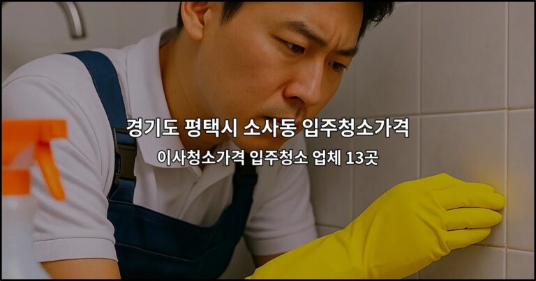 경기도 평택시 소사동 입주청소가격 이사청소가격 입주청소 업체 13곳